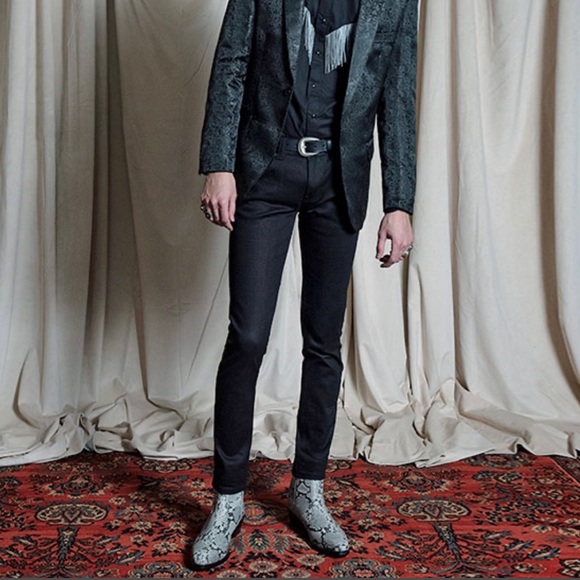 Worn 3 times - Grey Snakeskin - Straight to Hell brand - Men’s Size 12 - Picture 9 of 10